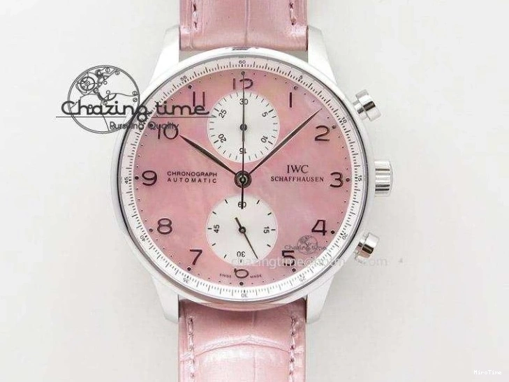 MIROTIME 1219 Portuguese IW3714 Diam ZF V2 1:1 Best Edition White Dial RG Numbers On Brown Leather Strap A79350 (Slim Movement) Fashionable 7246